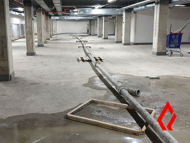 Bombeo Hormigón garages nueva construccion en Madrid